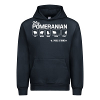 Navy dog pomeranian cute dog puppy pet black paw Urban Hoodie - linhVisuals