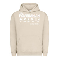 Pigment French Oak dog pomeranian cute dog puppy pet black paw Urban Hoodie - linhVisuals