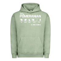 Pigment Oil Green dog pomeranian cute dog puppy pet black paw Urban Hoodie - linhVisuals
