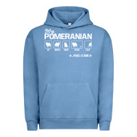Pigment Pebble Blue dog pomeranian cute dog puppy pet black paw Urban Hoodie - linhVisuals