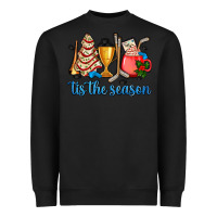Black tis the season hockey and Christmas Heavyweight Sweatshirt - AdoDesignShop