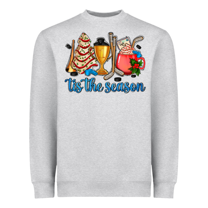 Tis The Season Hockey And Christmas Heavyweight Sweatshirt by AdoDesignShop | Teevron