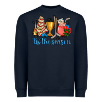 Navy tis the season hockey and Christmas Heavyweight Sweatshirt - AdoDesignShop