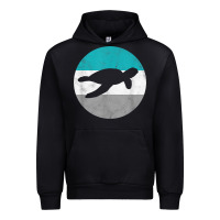 Black sea turtle retro gift for men or boys t shirt Urban Hoodie - linhVisuals