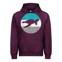 Mauve Wine sea turtle retro gift for men or boys t shirt Urban Hoodie - linhVisuals