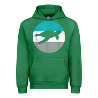 Emerald sea turtle retro gift for men or boys t shirt Urban Hoodie - linhVisuals