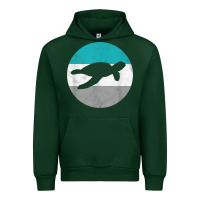 Forest Green sea turtle retro gift for men or boys t shirt Urban Hoodie - linhVisuals
