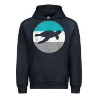 Navy sea turtle retro gift for men or boys t shirt Urban Hoodie - linhVisuals