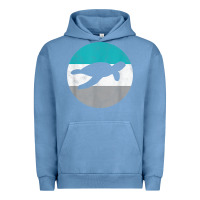 Pigment Pebble Blue sea turtle retro gift for men or boys t shirt Urban Hoodie - linhVisuals