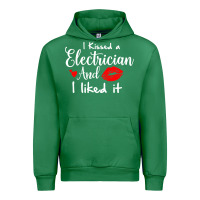 Emerald i kissed an electrician and i liked it for girlfriend wife pullover ho Urban Hoodie - linhVisuals