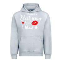 Heather Grey i kissed an electrician and i liked it for girlfriend wife pullover ho Urban Hoodie - linhVisuals