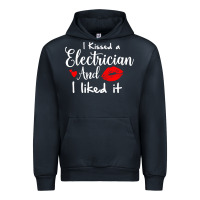 Navy i kissed an electrician and i liked it for girlfriend wife pullover ho Urban Hoodie - linhVisuals