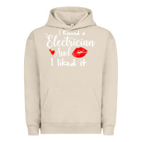 Pigment French Oak i kissed an electrician and i liked it for girlfriend wife pullover ho Urban Hoodie - linhVisuals