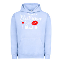 Pigment Grape Ice i kissed an electrician and i liked it for girlfriend wife pullover ho Urban Hoodie - linhVisuals