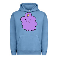 Pigment Pebble Blue lumpy space  adventure time Urban Hoodie - linhVisuals