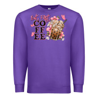 Purple but first coffee floral Premium Sweatshirt - JahusDesignShop