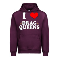 Mauve Wine i love drag queens  i heart drag queens t shirt Urban Hoodie - linhVisuals