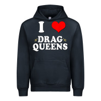 Navy i love drag queens  i heart drag queens t shirt Urban Hoodie - linhVisuals