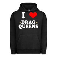 Pigment Black i love drag queens  i heart drag queens t shirt Urban Hoodie - linhVisuals