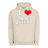 Pigment French Oak i love drag queens  i heart drag queens t shirt Urban Hoodie - linhVisuals