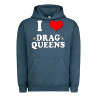 Pigment Midnight Navy i love drag queens  i heart drag queens t shirt Urban Hoodie - linhVisuals
