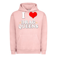 Pigment Salmon i love drag queens  i heart drag queens t shirt Urban Hoodie - linhVisuals