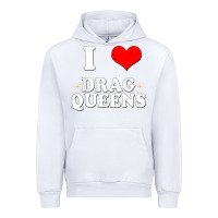 White i love drag queens  i heart drag queens t shirt Urban Hoodie - linhVisuals