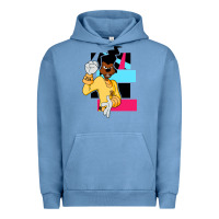 Pigment Pebble Blue powerline   black lives matter   powerline goofy movie Urban Hoodie - linhVisuals