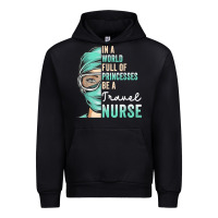 Black in a world full of princesses be a nurse funny travel nurse t shirt Urban Hoodie - linhVisuals