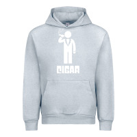 Heather Grey cigar smoker Urban Hoodie - linhVisuals