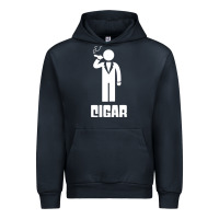 Navy cigar smoker Urban Hoodie - linhVisuals