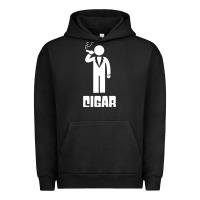 Pigment Black cigar smoker Urban Hoodie - linhVisuals