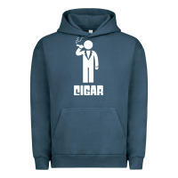 Pigment Midnight Navy cigar smoker Urban Hoodie - linhVisuals