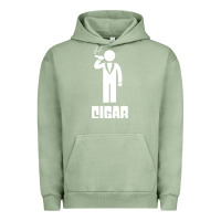 Pigment Oil Green cigar smoker Urban Hoodie - linhVisuals