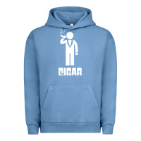 Pigment Pebble Blue cigar smoker Urban Hoodie - linhVisuals