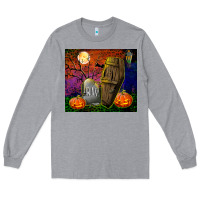 Heather Grey headstone and coffin tumbler Long Sleeve Tee - BundleAndBundleShop