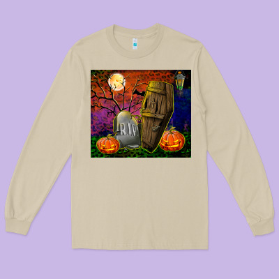 Headstone And Coffin Tumbler Long Sleeve Tee Designed By Bundleandbundleshop