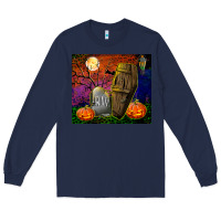 Navy headstone and coffin tumbler Long Sleeve Tee - BundleAndBundleShop