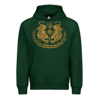 Forest Green twin tiger sak yant tattoo muay thai thailand martial art tank top Urban Hoodie - linhVisuals