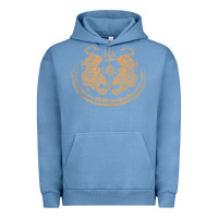Pigment Pebble Blue twin tiger sak yant tattoo muay thai thailand martial art tank top Urban Hoodie - linhVisuals