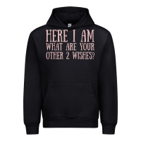 Black here i am what are your other 2 wishes Urban Hoodie - linhVisuals