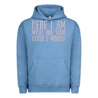 Pigment Pebble Blue here i am what are your other 2 wishes Urban Hoodie - linhVisuals