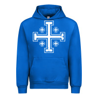 Cobalt crusader cross of jerusalem knights templa Urban Hoodie - linhVisuals