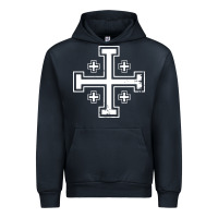 Navy crusader cross of jerusalem knights templa Urban Hoodie - linhVisuals