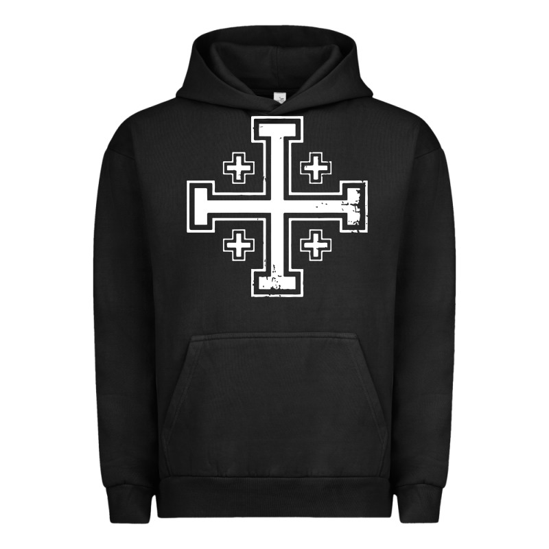 Crusader Cross Of Jerusalem Knights Templa Urban Hoodie by linhVisuals | Teevron
