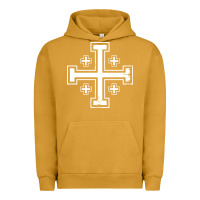 Pigment Peanut Butter crusader cross of jerusalem knights templa Urban Hoodie - linhVisuals