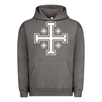 Pigment Tornado crusader cross of jerusalem knights templa Urban Hoodie - linhVisuals