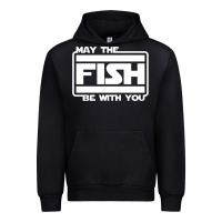 Black May The Fish Be With You Fishing3 Urban Hoodie - linhVisuals