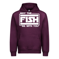 Mauve Wine May The Fish Be With You Fishing3 Urban Hoodie - linhVisuals