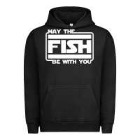 Pigment Black May The Fish Be With You Fishing3 Urban Hoodie - linhVisuals